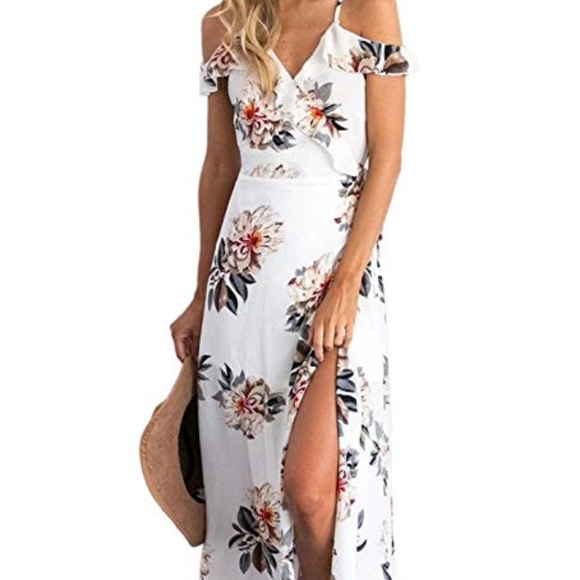 Dresses & Skirts - Sexy Summer V-Neck Backless Maxi Floral Dress